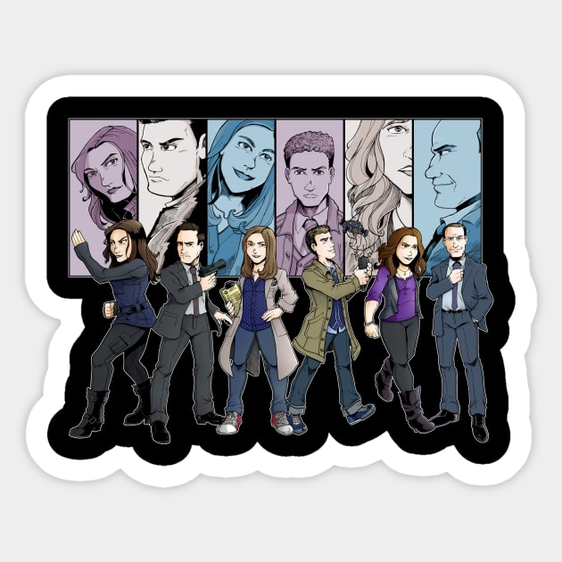 Agent Line Up Sticker by PageBranson